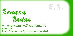 renata nadas business card